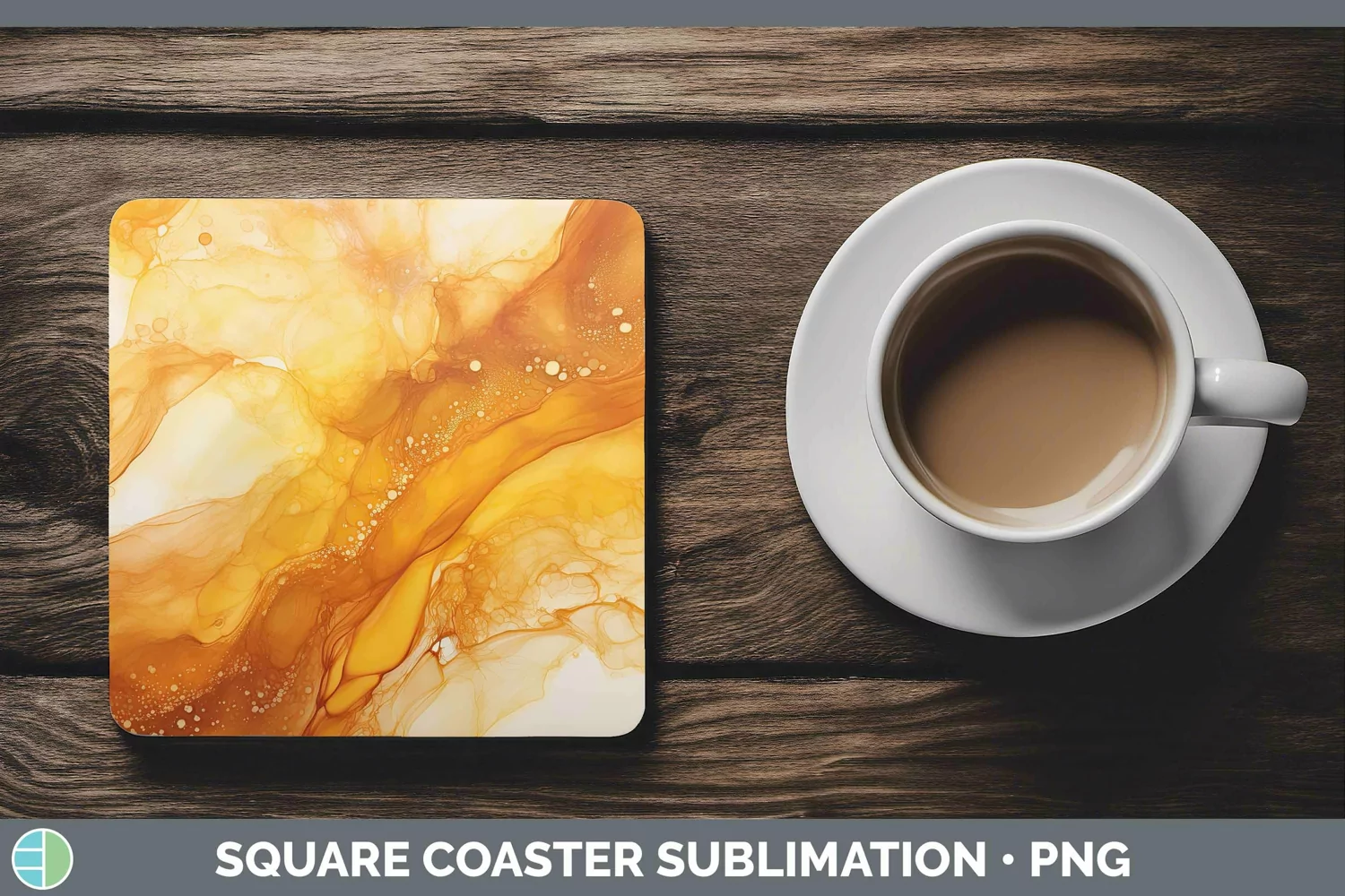 GorgeousWatercolor Square Coaster design.