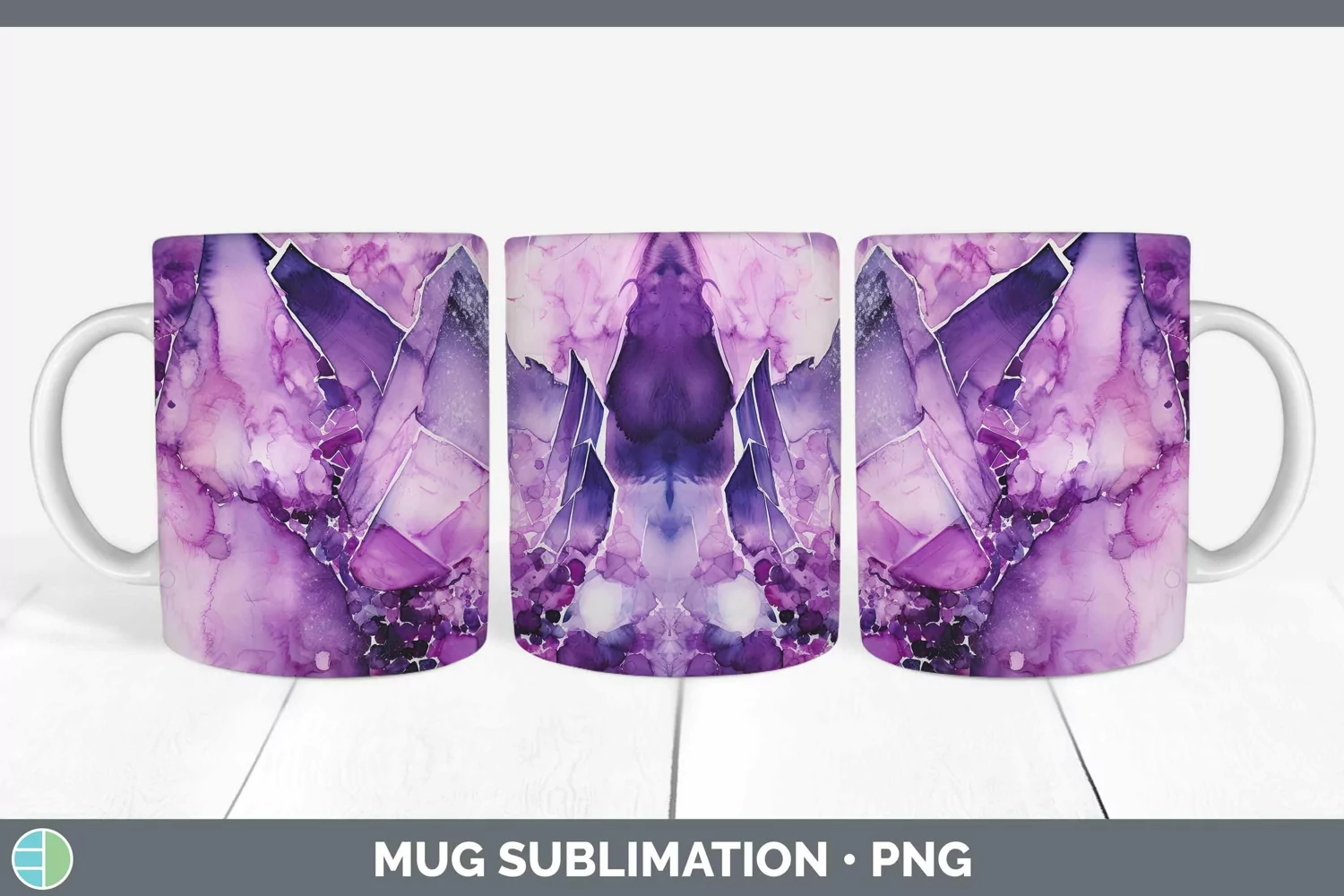 GorgeousWatercolor Mug Wrap design.