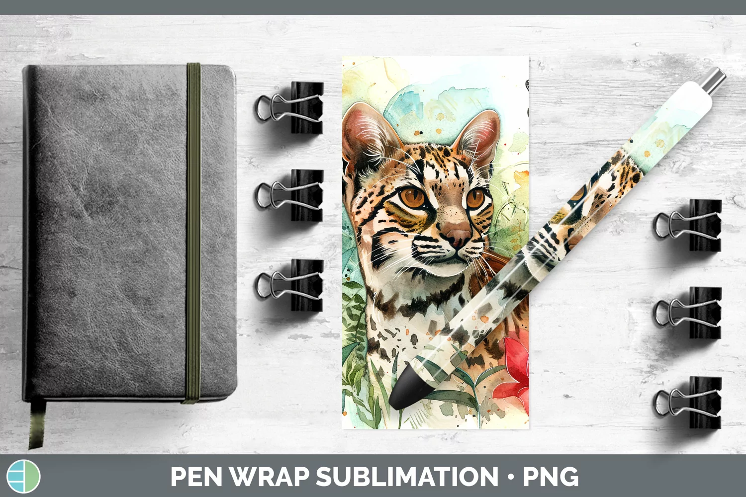 GorgeousWatercolor Pen Wrap design.