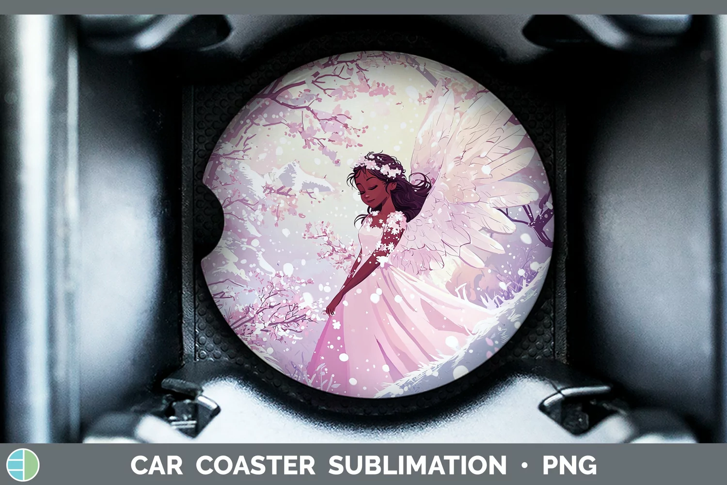 GorgeousWatercolor Car Coaster design.