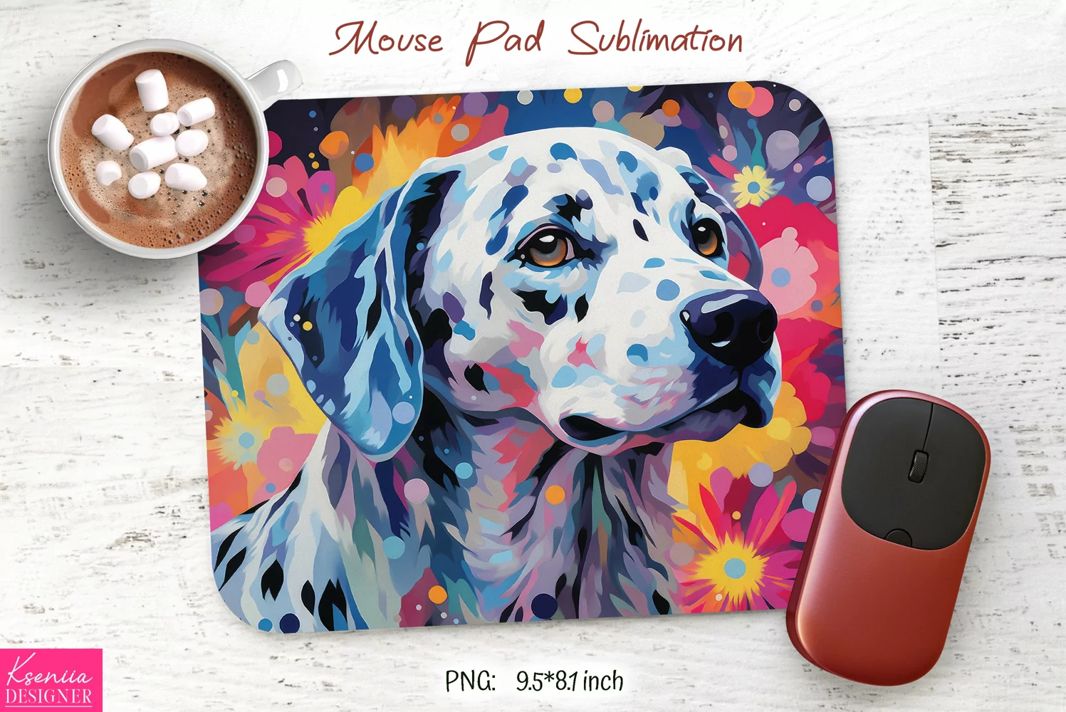 Dalmatian Mouse Pad Sublimation product image 1