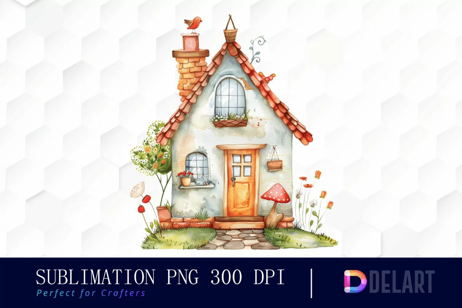Animal House Watercolor Clipart product image 1