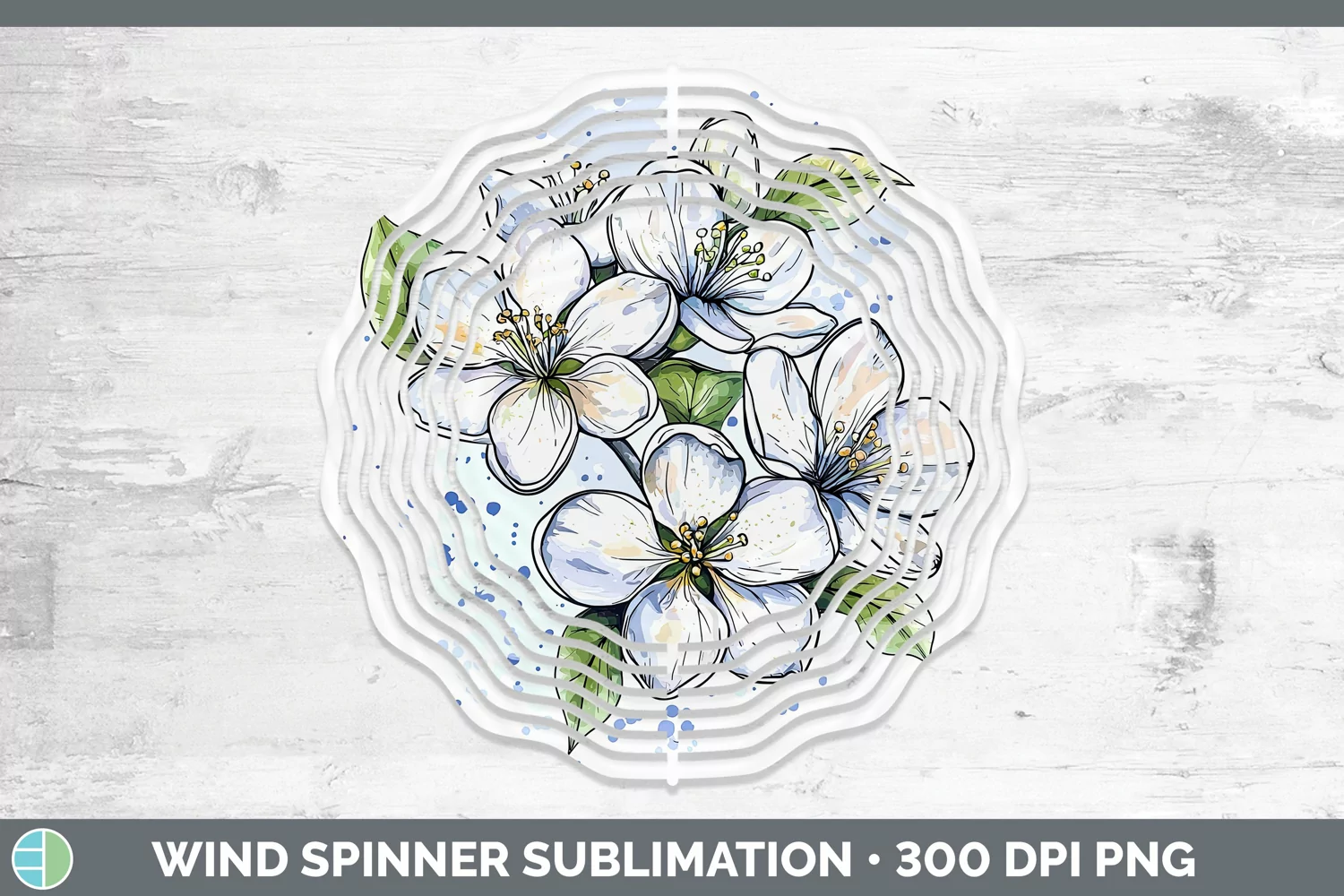 GorgeousWatercolor Wind Spinner design.