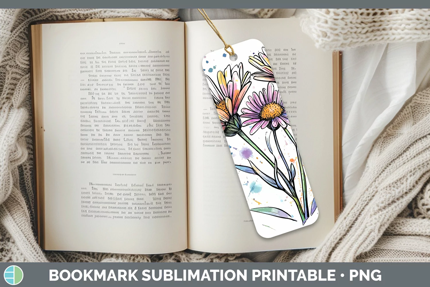 GorgeousWatercolor Bookmark design.