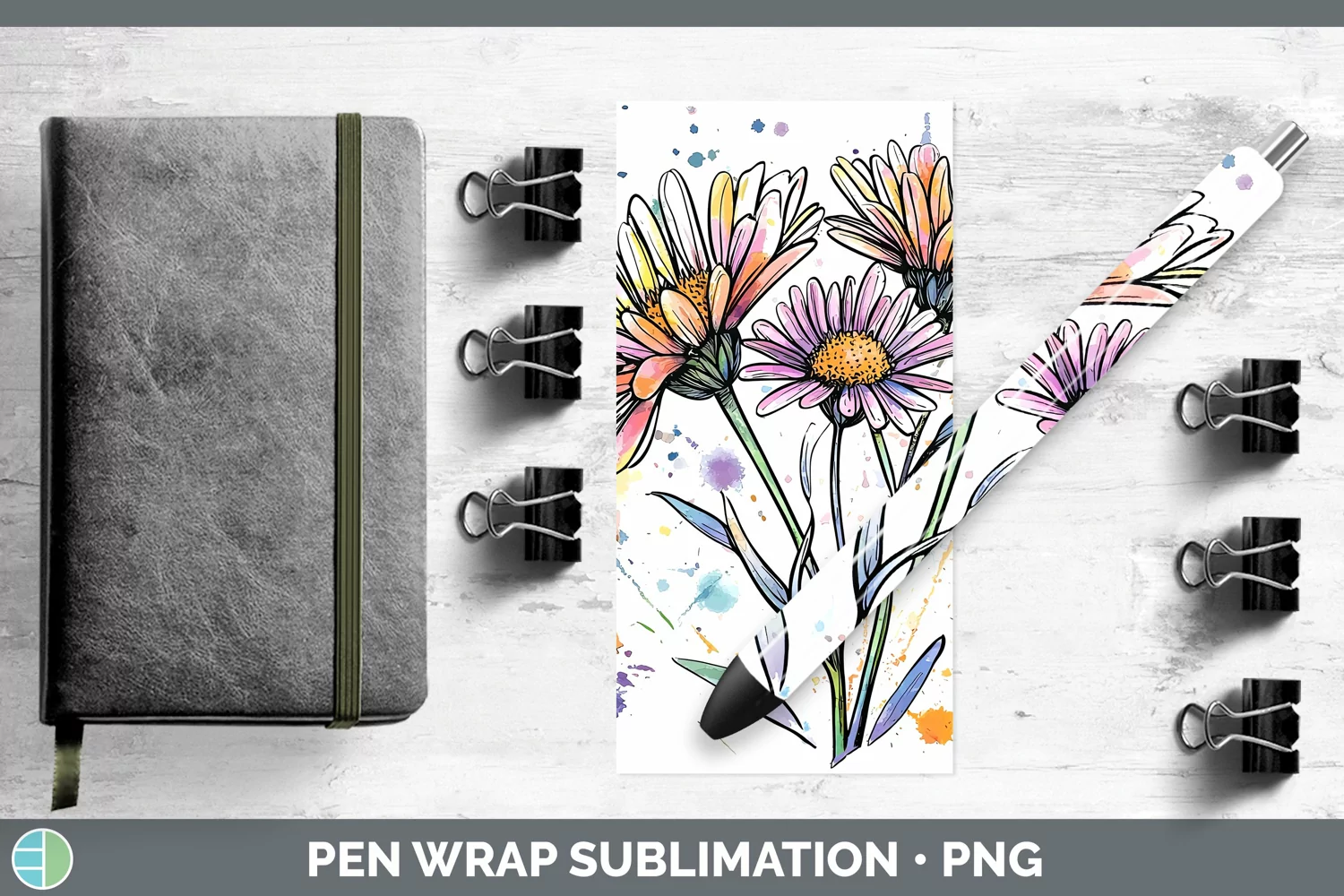 GorgeousWatercolor Pen Wrap design.