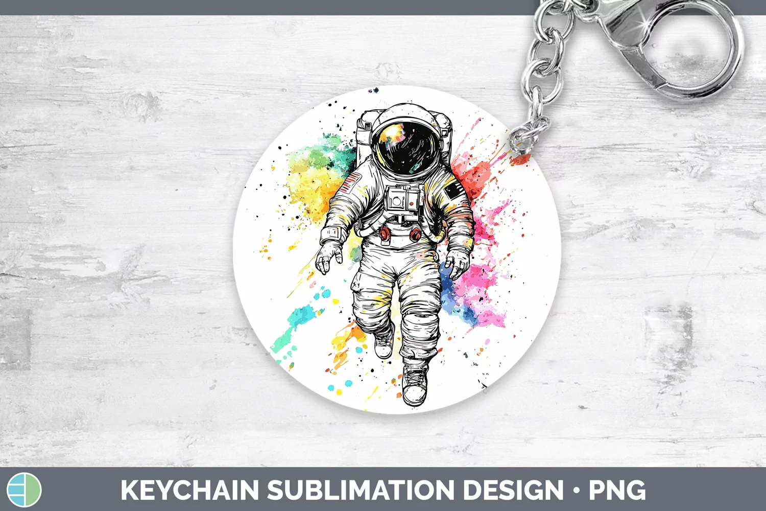 GorgeousWatercolor Keychain design.