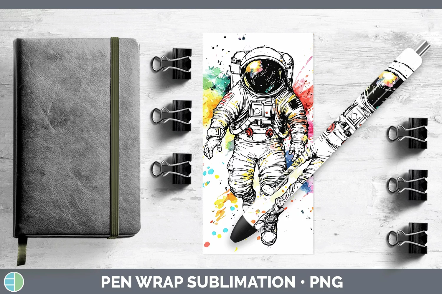 GorgeousWatercolor Pen Wrap design.