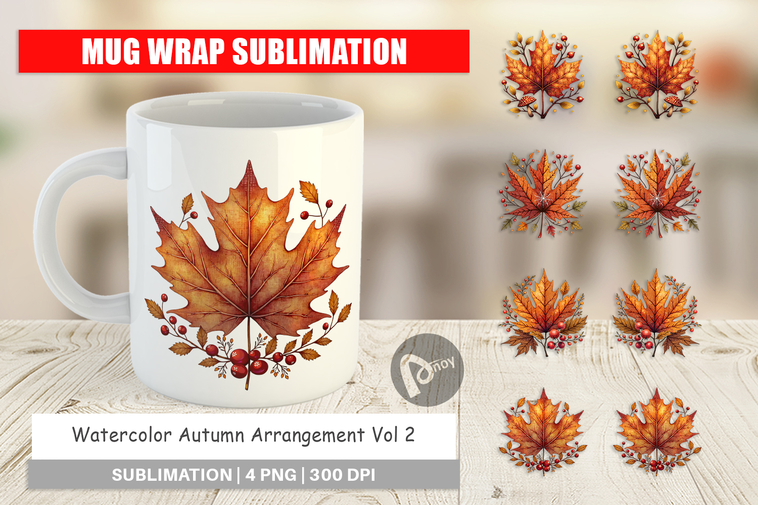 Autumn Arrangement Mug Wrap product image 1