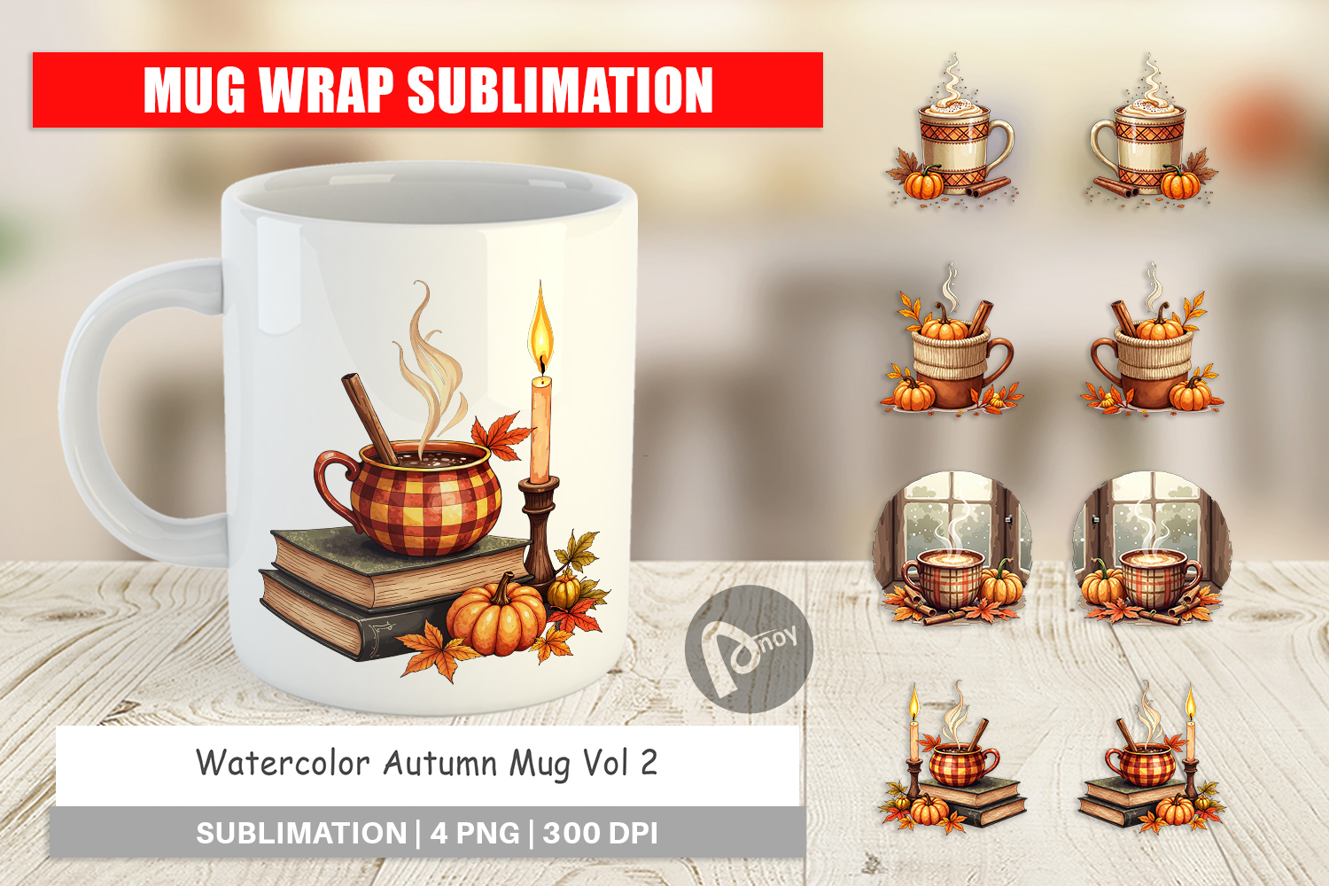 Autumn Mug Design Mug Wrap product image 1