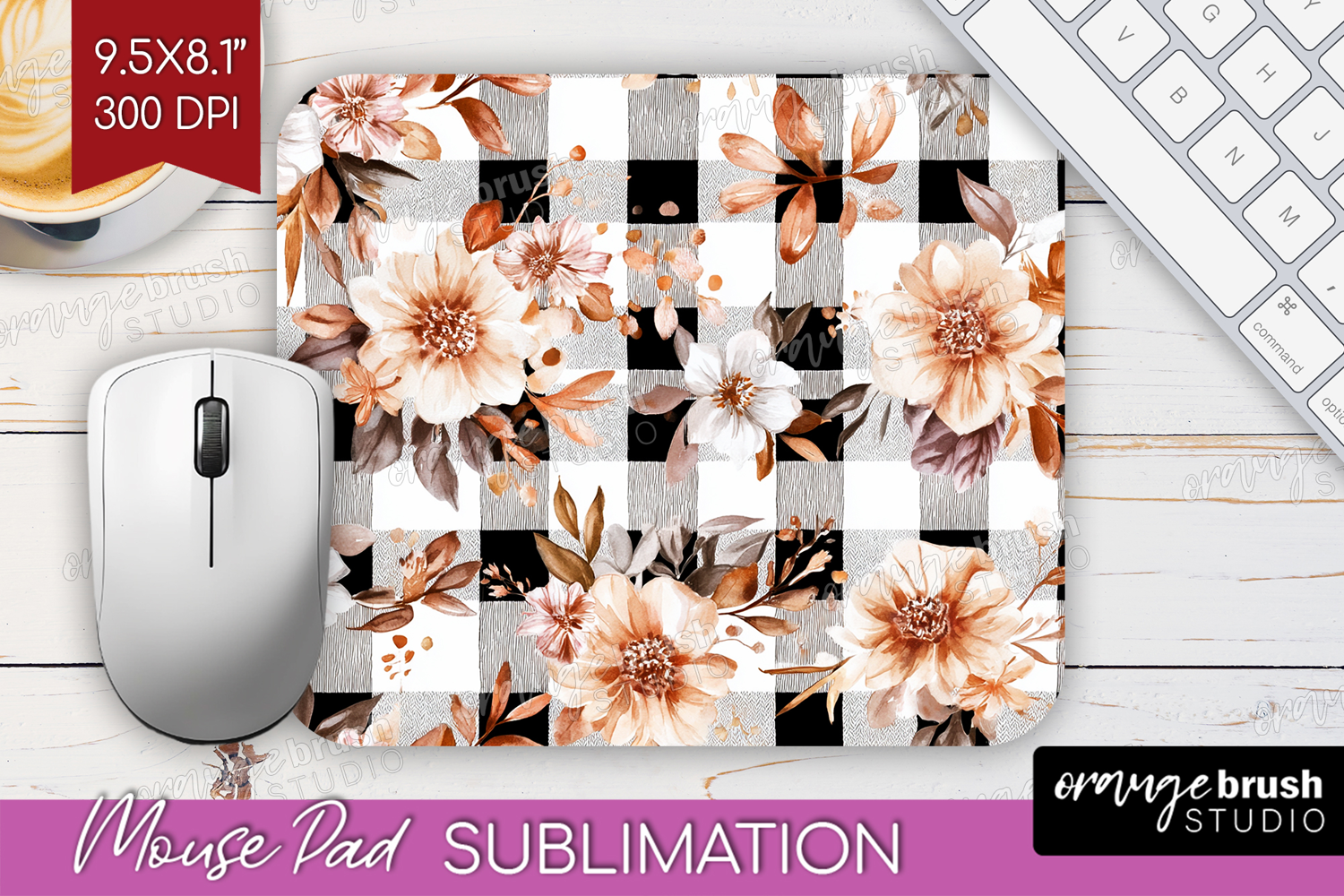 Cozy Autumn Mouse Pad Sublimation - Harvest Season Mousepad product image 1