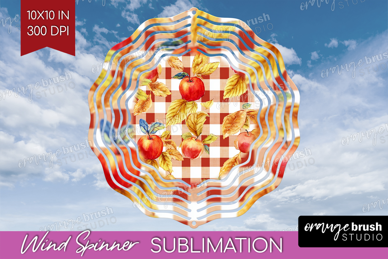 Cozy Autumn Wind Spinner Sublimation PNG - Harvest Season product image 1