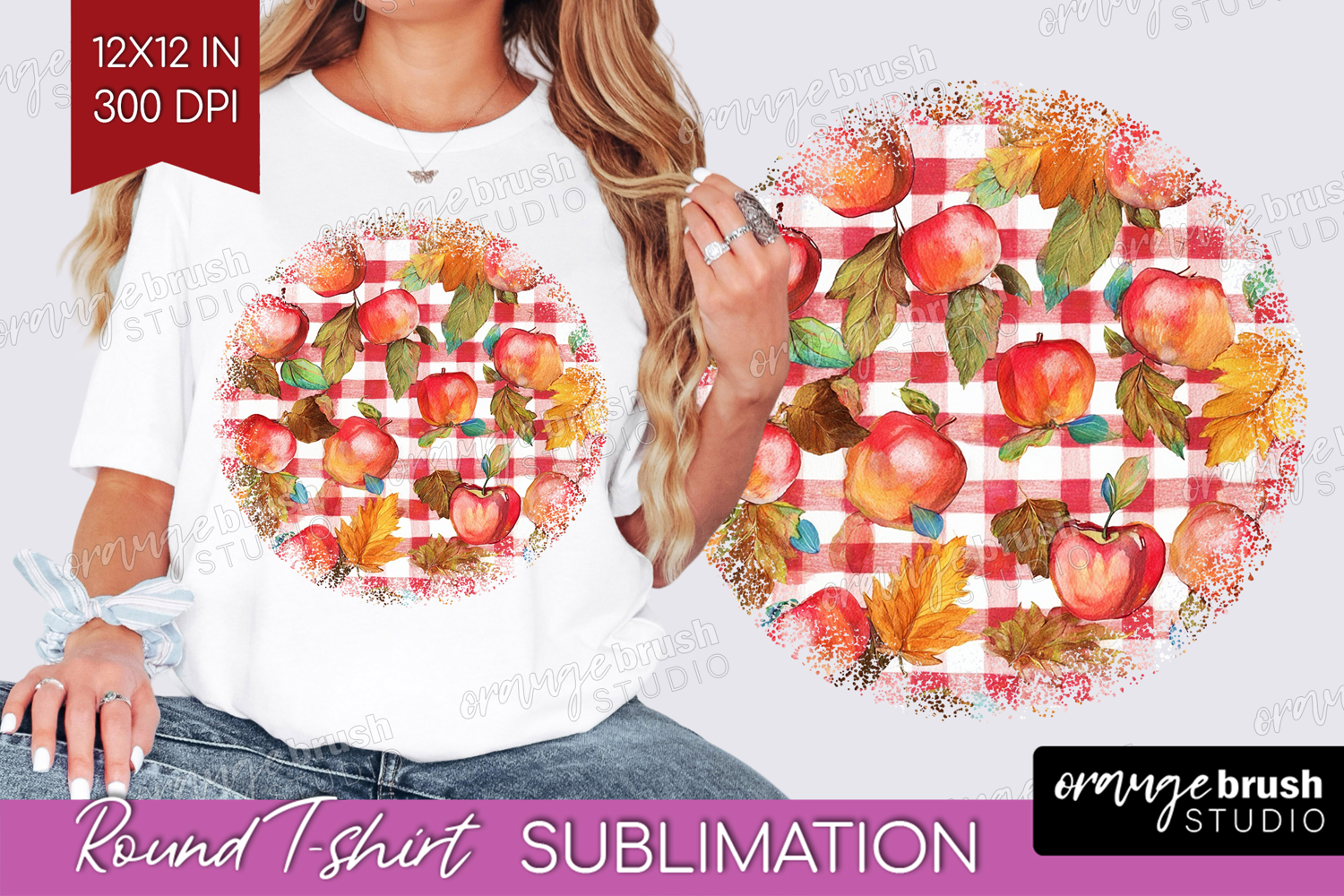 Cozy Autumn Round Tshirt Background - Harvest Season PNG product image 1