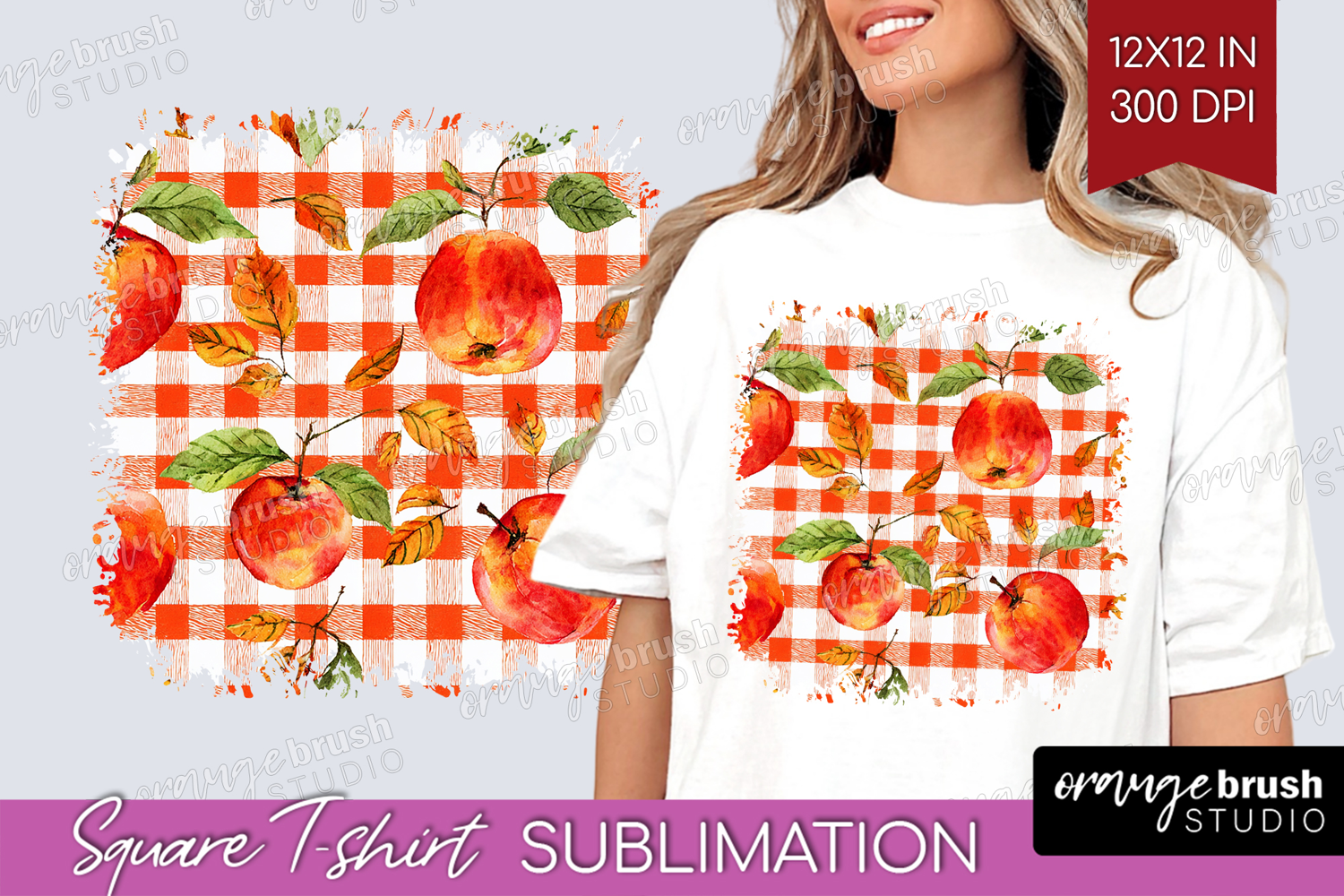 Cozy Autumn Square Tshirt Background - Harvest Season PNG product image 1