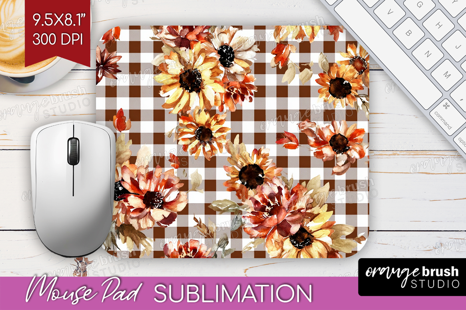 Cozy Autumn Mouse Pad Sublimation - Harvest Season Mousepad product image 1