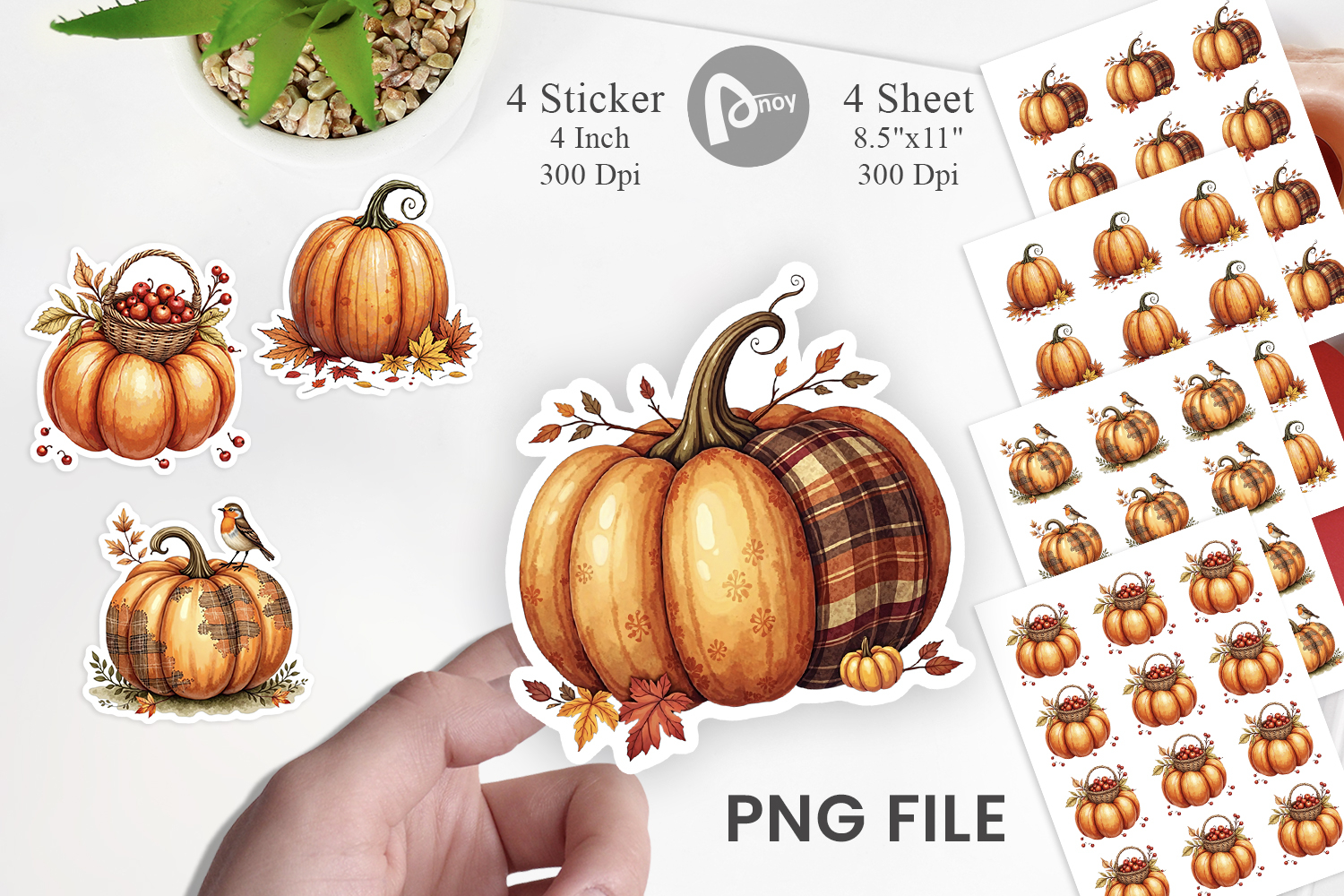 Autumn Pumpkins Sticker product image 1