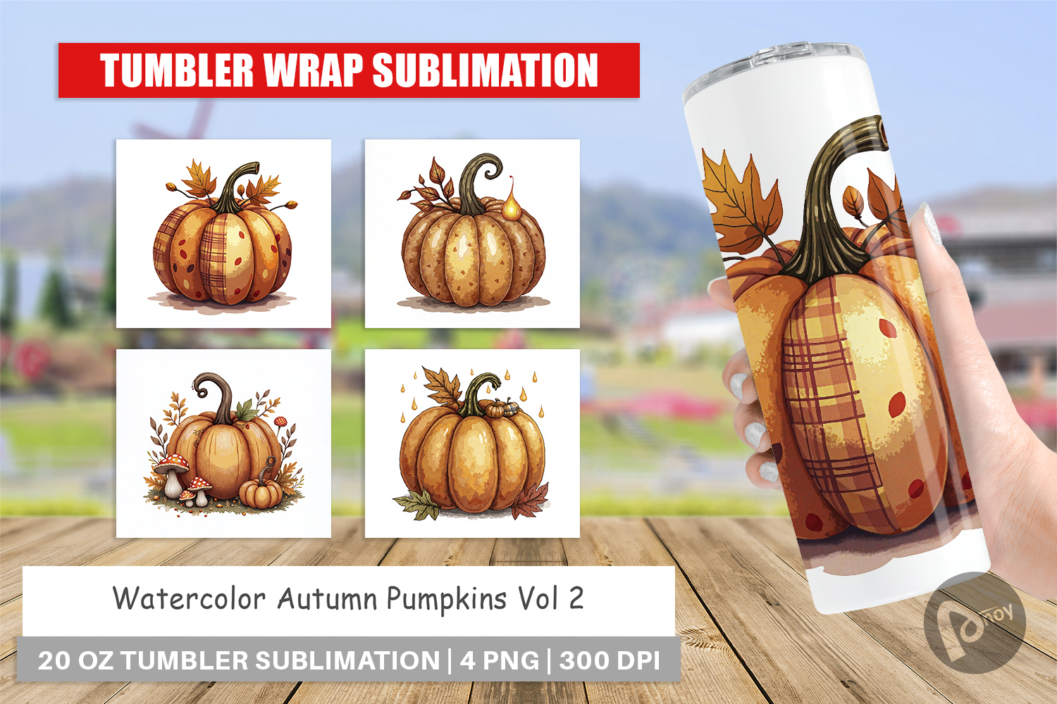 Autumn Pumpkins Tumbler product image 1
