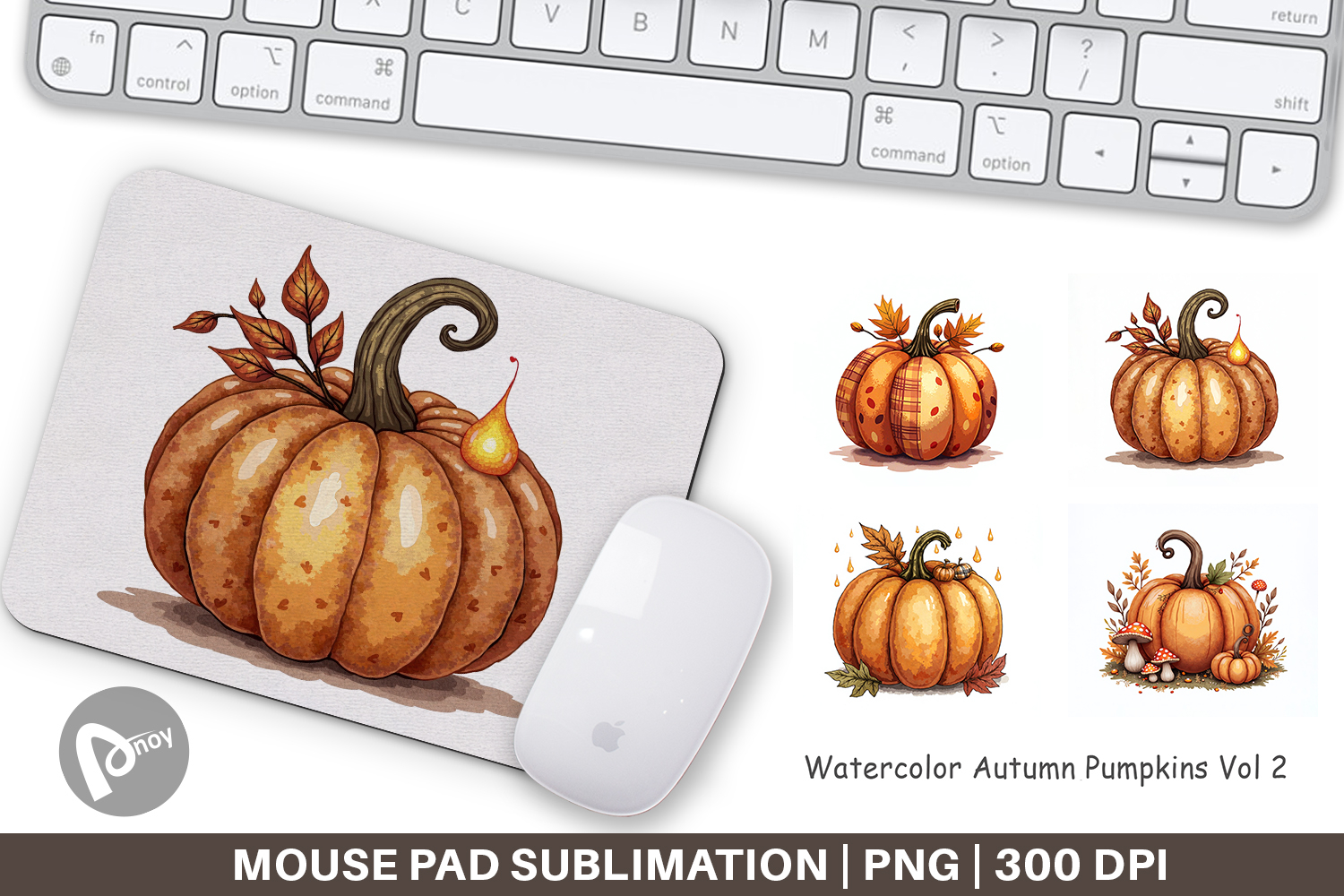 Autumn Pumpkins Mouse Pad product image 1