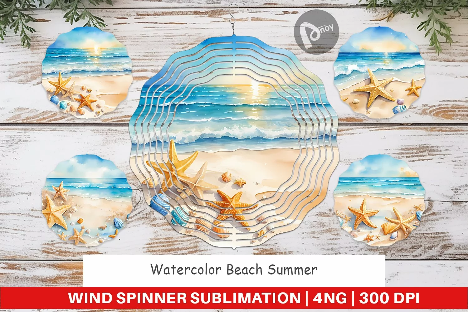Wind Spinner Watercolor Beach Summer product image 1