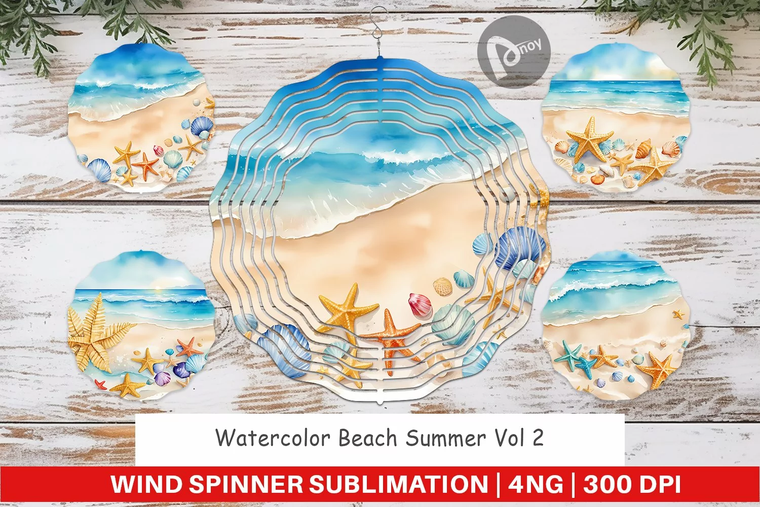 Wind Spinner Watercolor Beach Summer product image 1