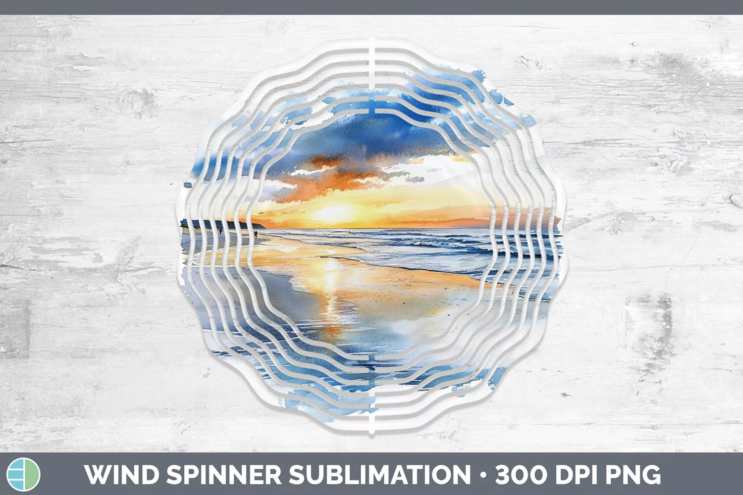 GorgeousWatercolor Wind Spinner design.