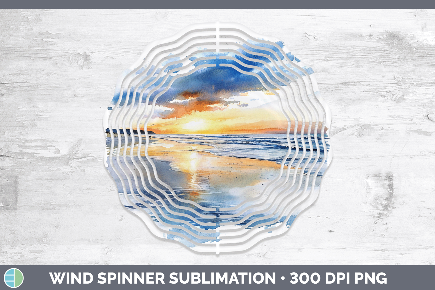 GorgeousWatercolor Wind Spinner design.