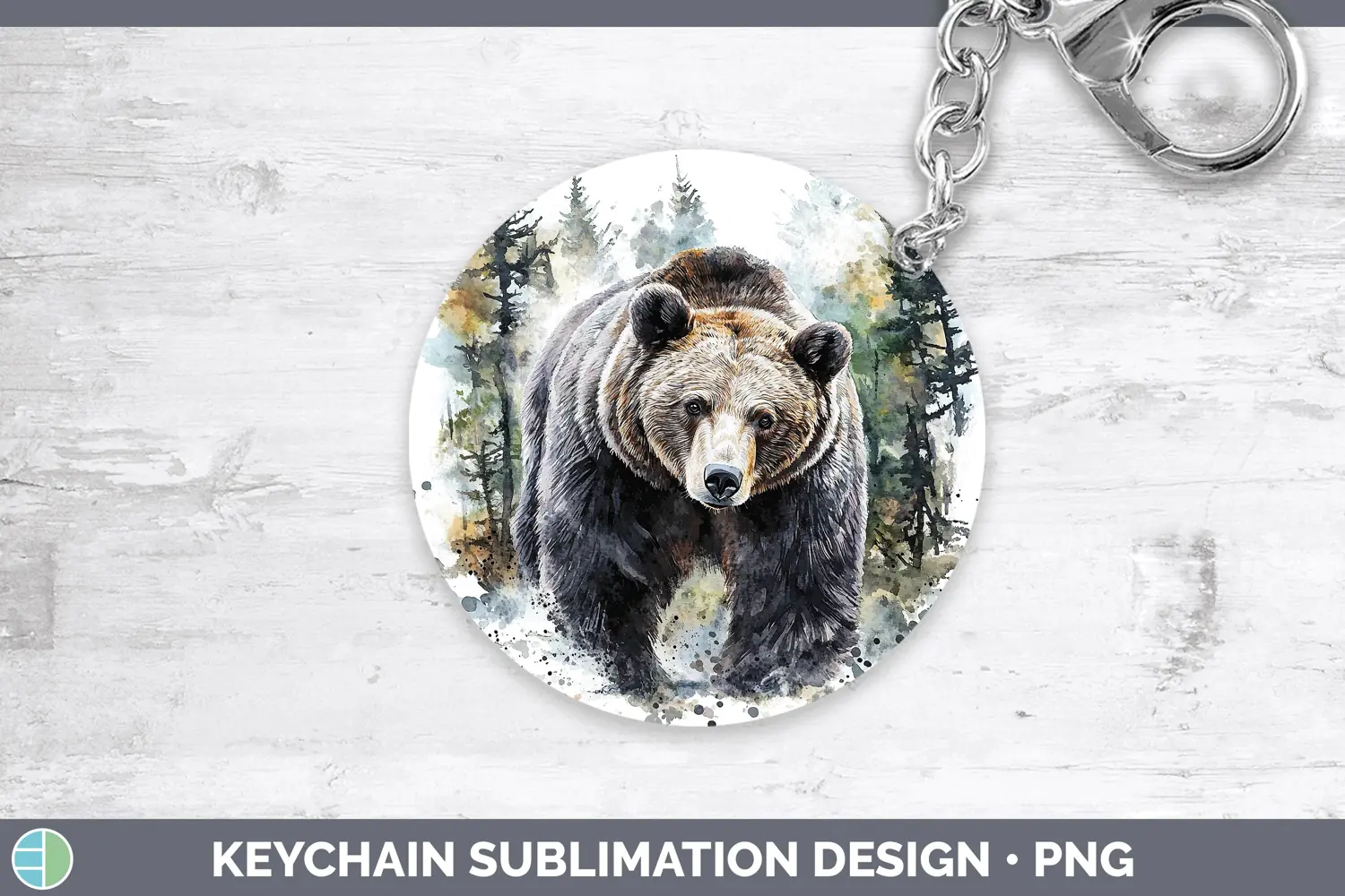 GorgeousWatercolor Keychain design.