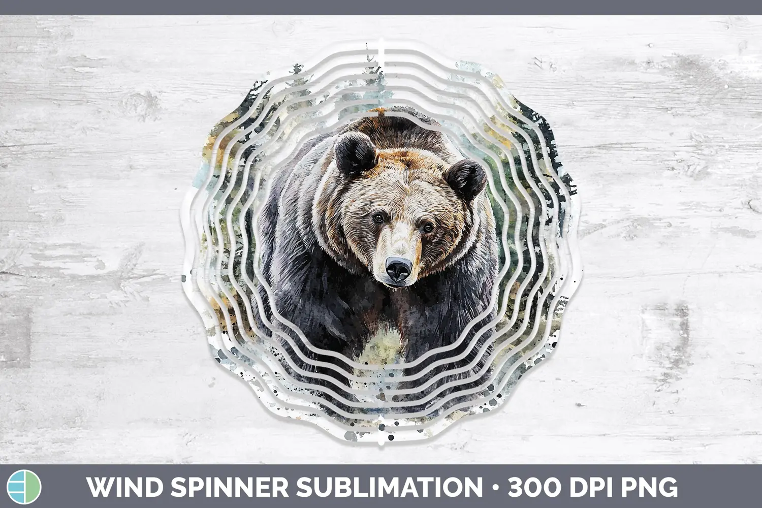 GorgeousWatercolor Wind Spinner design.