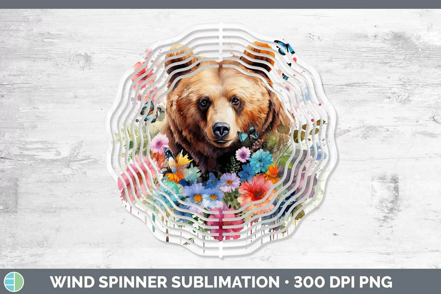 GorgeousWatercolor Wind Spinner design.