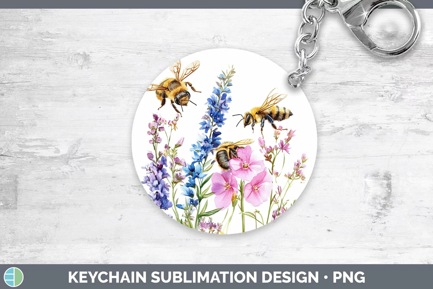 GorgeousWatercolor Keychain design.
