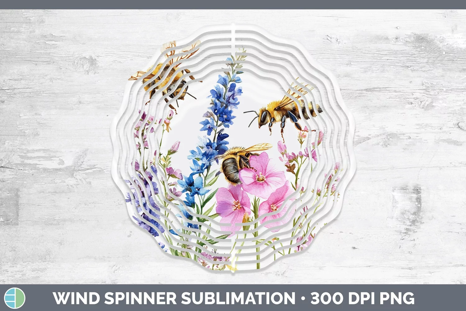 GorgeousWatercolor Wind Spinner design.