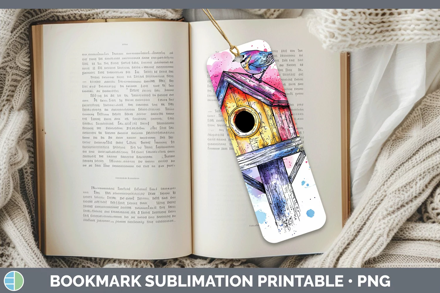 GorgeousWatercolor Bookmark design.