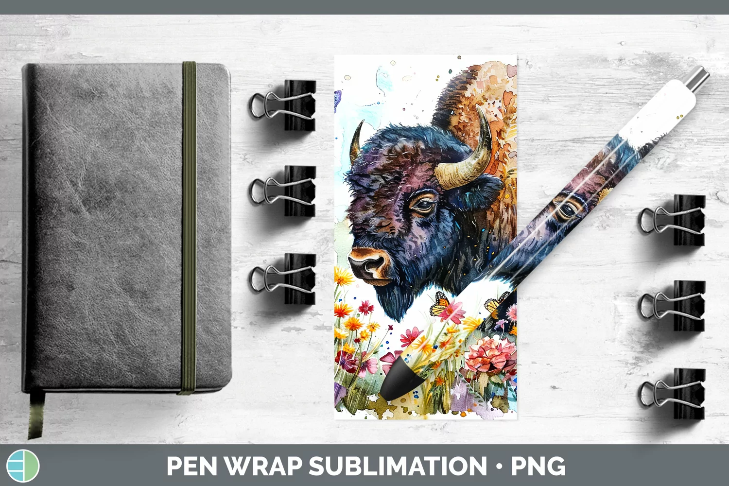 GorgeousWatercolor Pen Wrap design.