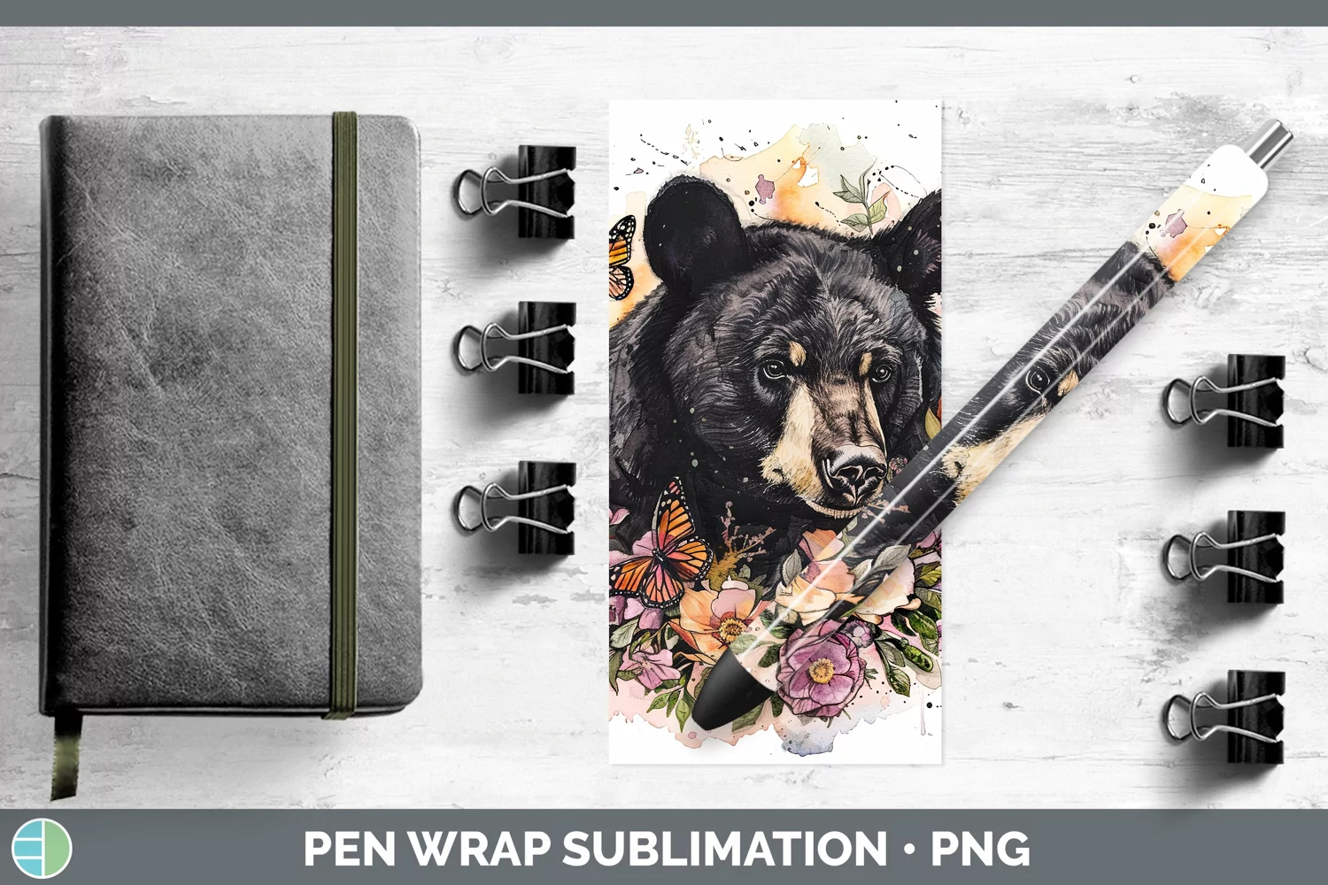 GorgeousWatercolor Pen Wrap design.