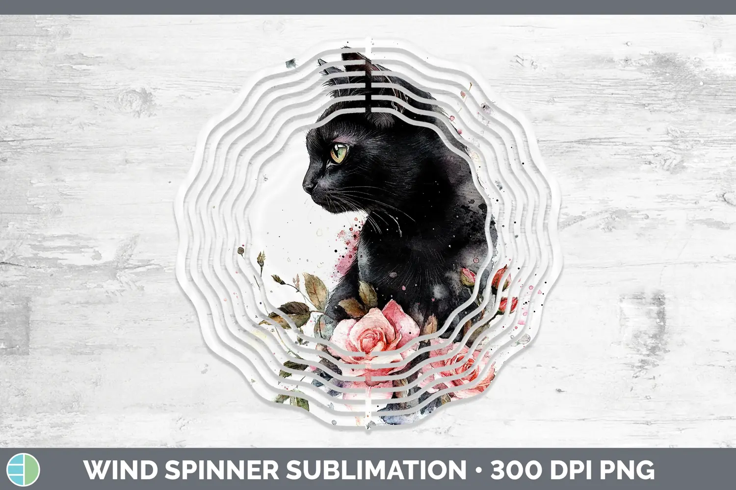GorgeousWatercolor Wind Spinner design.