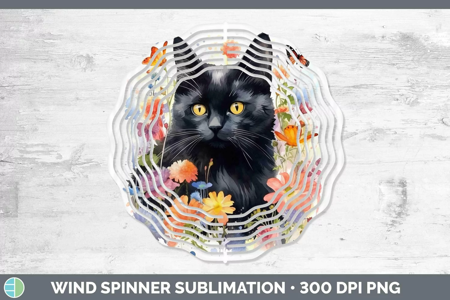 GorgeousWatercolor Wind Spinner design.
