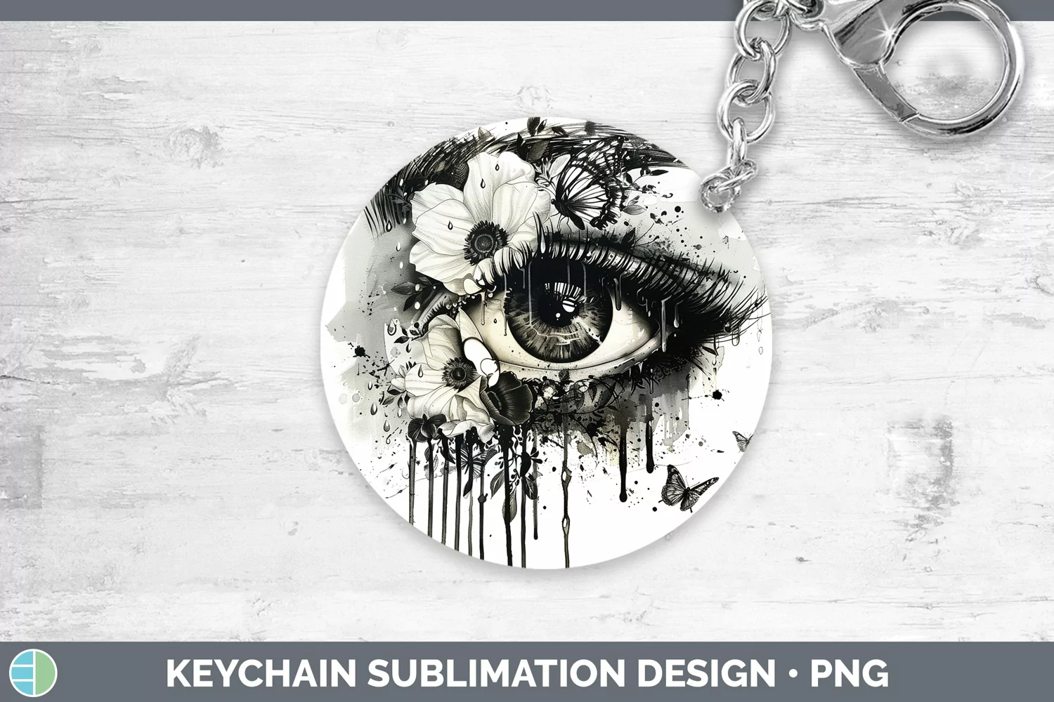 GorgeousWatercolor Keychain design.
