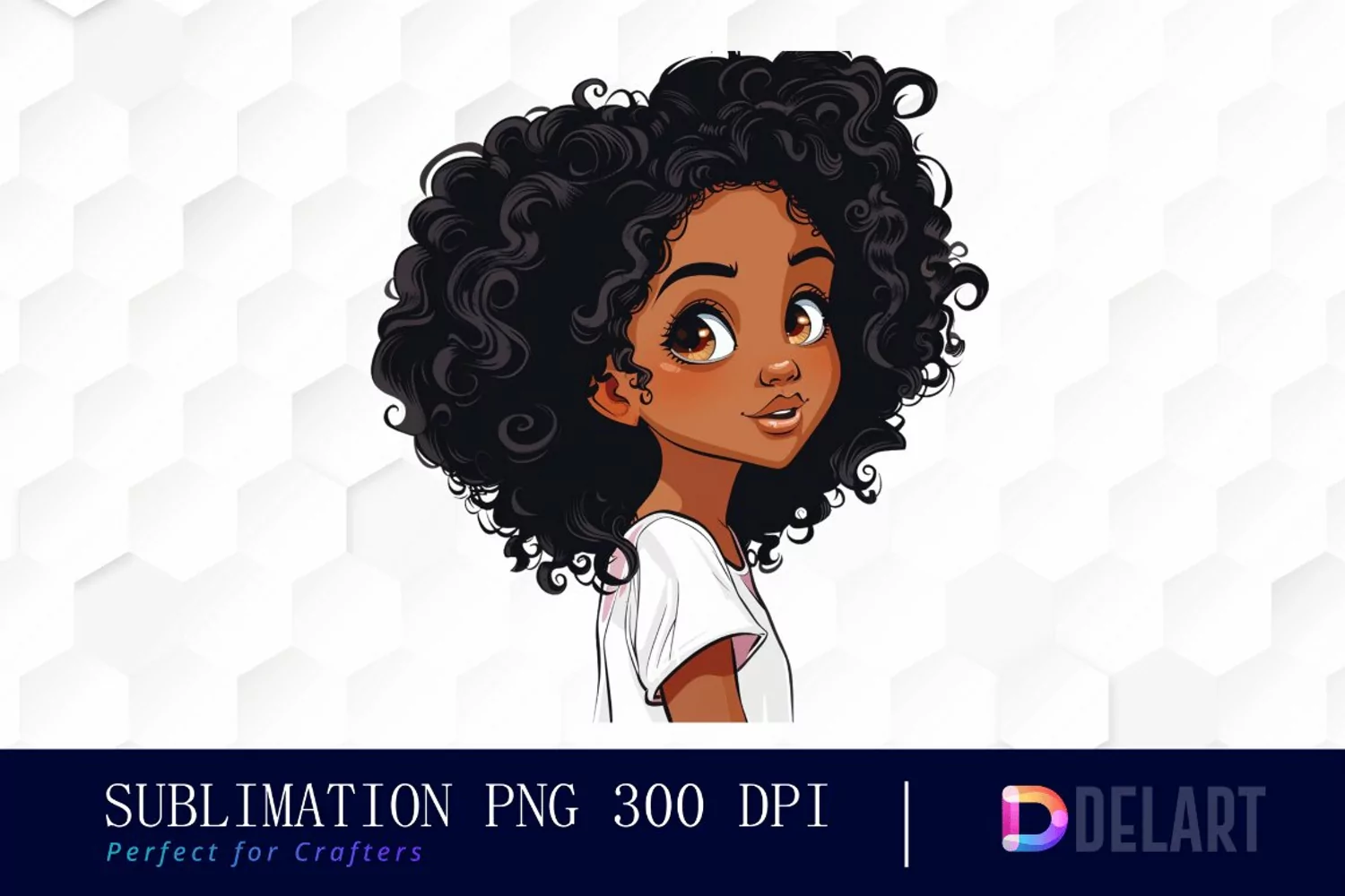 Black Girl Sublimation PNG Clipart product image 1