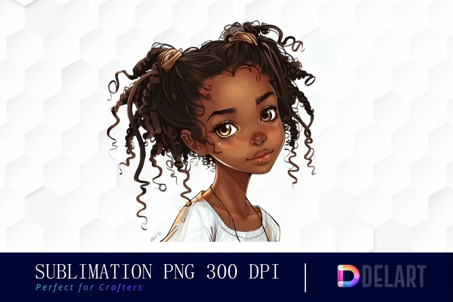 Black Girl Sublimation PNG Clipart product image 1