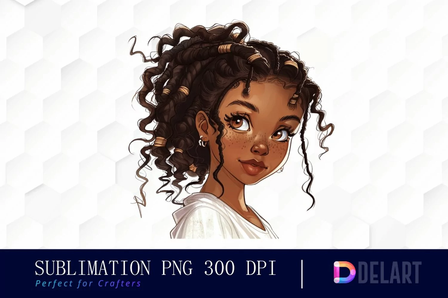 Black Girl Illustration PNG Clipart product image 1