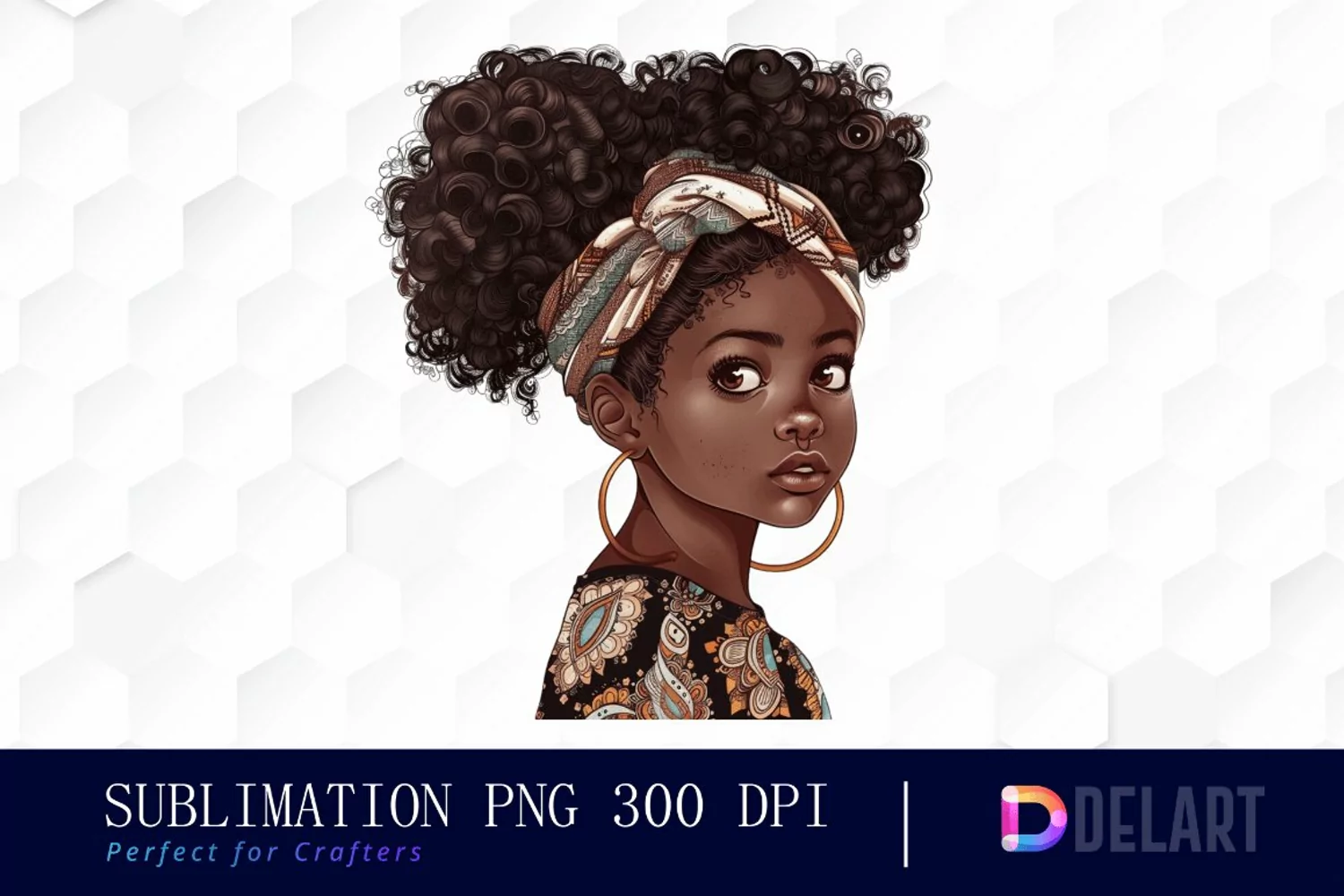 Black Girl Watercolor Clipart product image 1