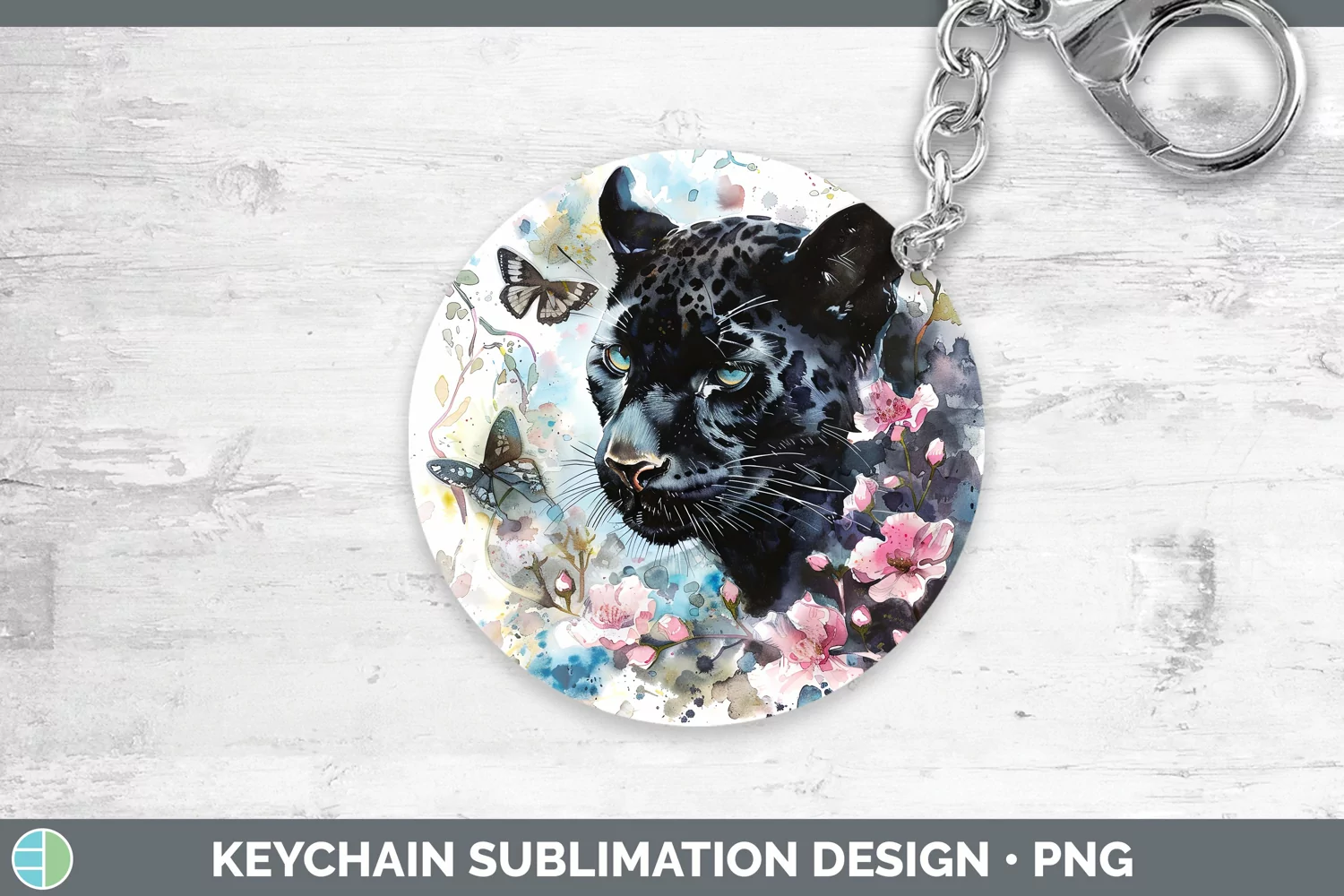 GorgeousWatercolor Keychain design.