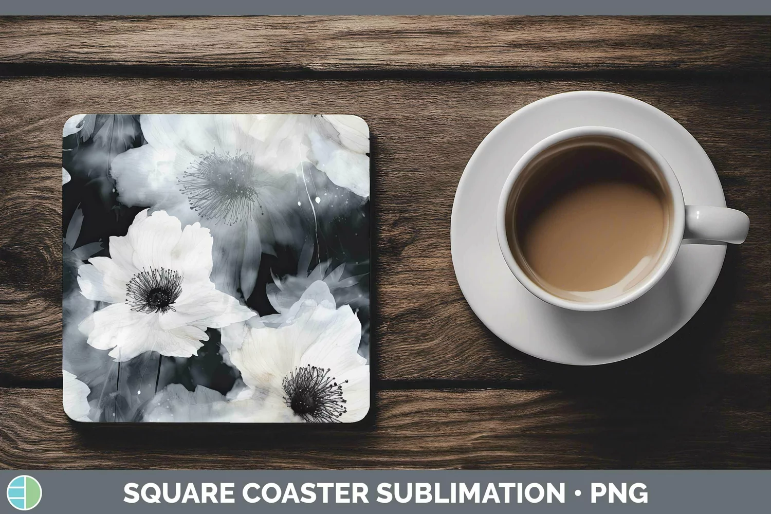 GorgeousWatercolor Square Coaster design.