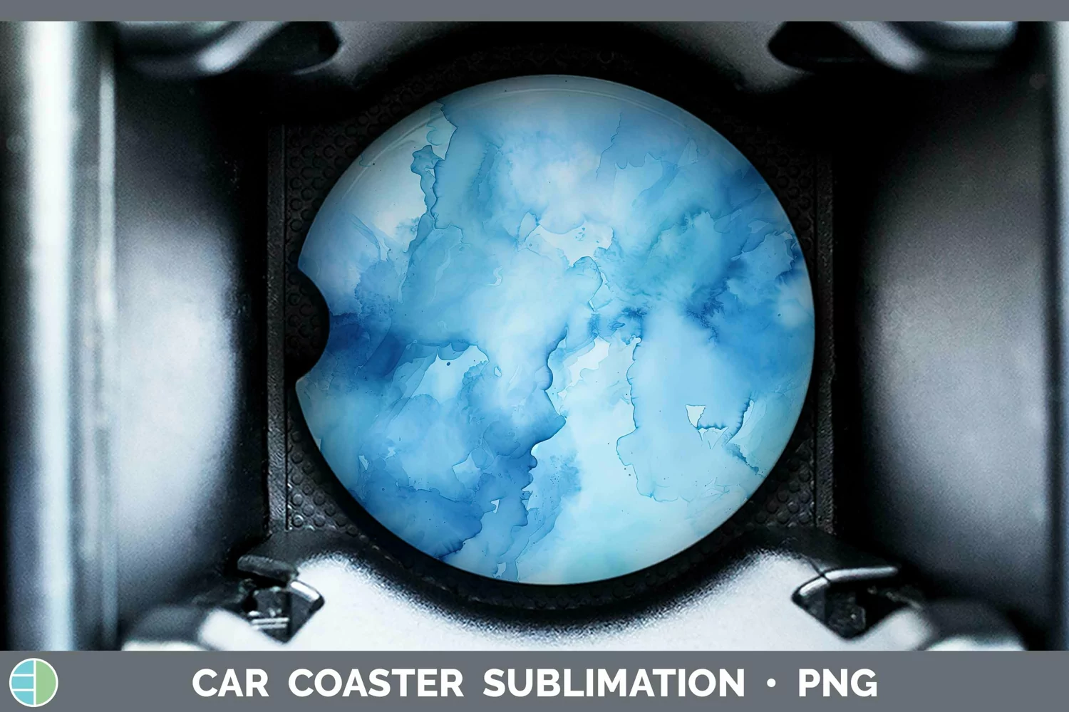 GorgeousWatercolor Car Coaster design.