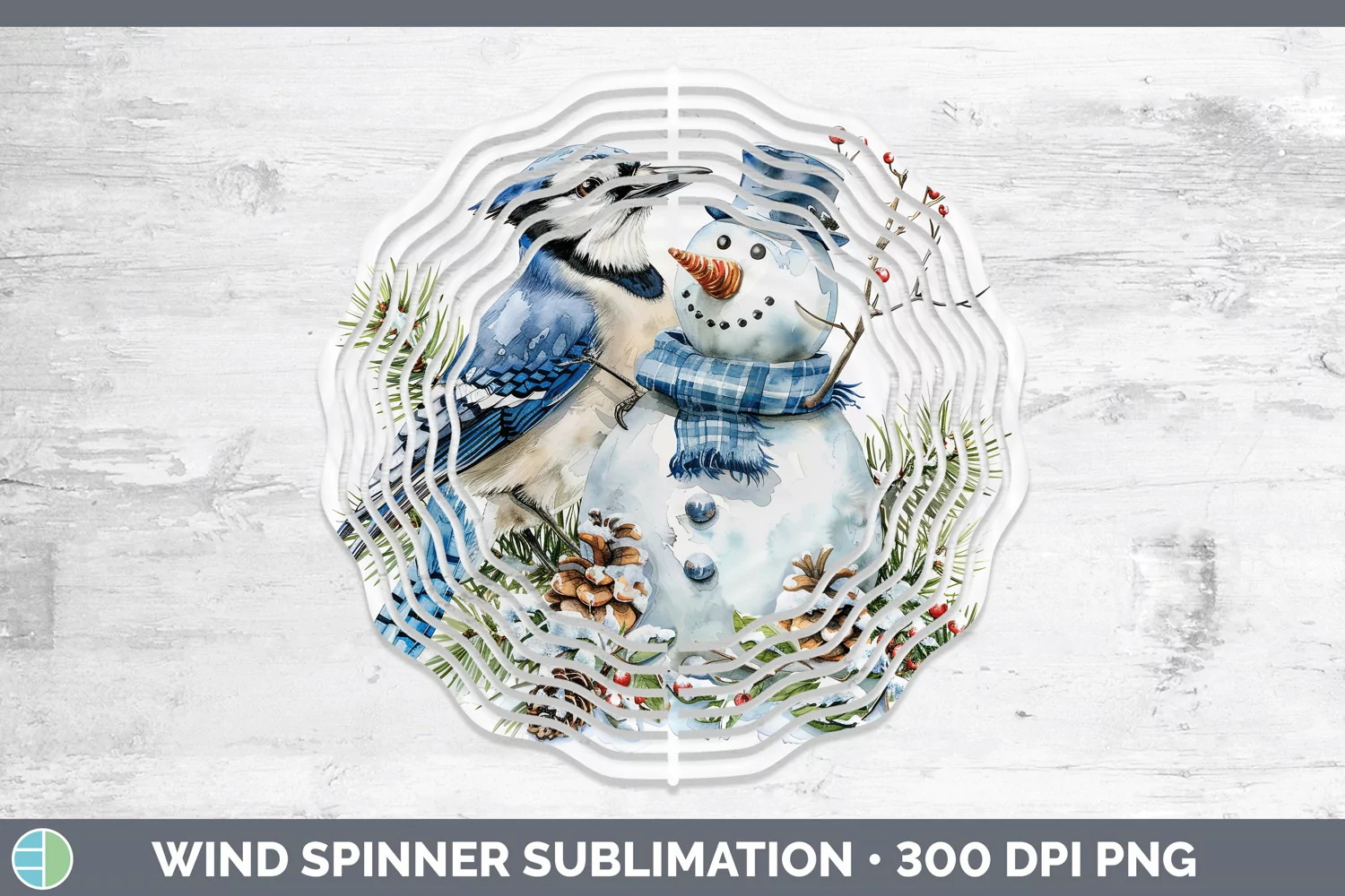 GorgeousWatercolor Wind Spinner design.