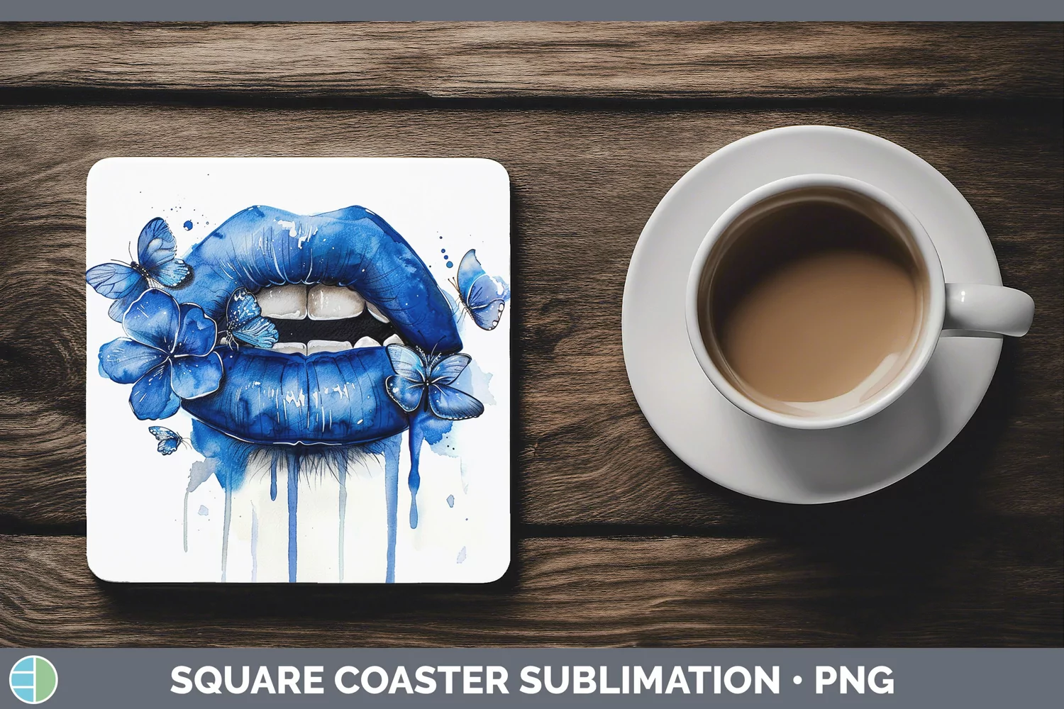 GorgeousWatercolor Square Coaster design.