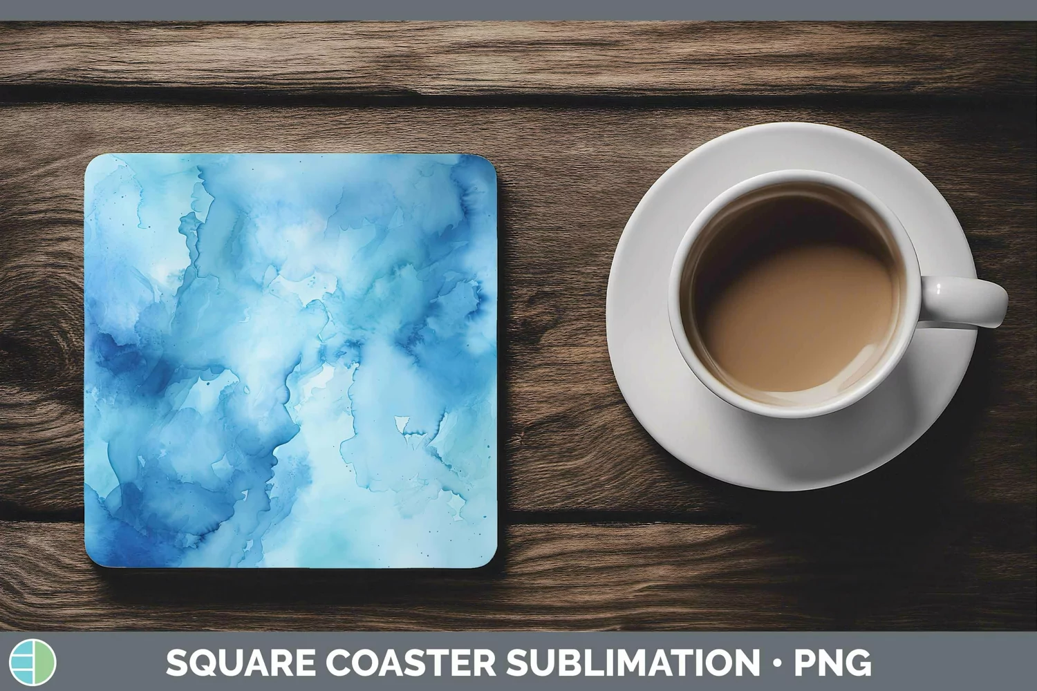 GorgeousWatercolor Square Coaster design.