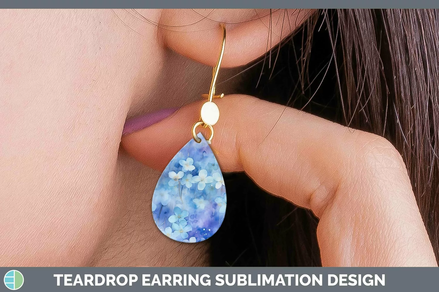 GorgeousWatercolor Teardrop Earrings design.