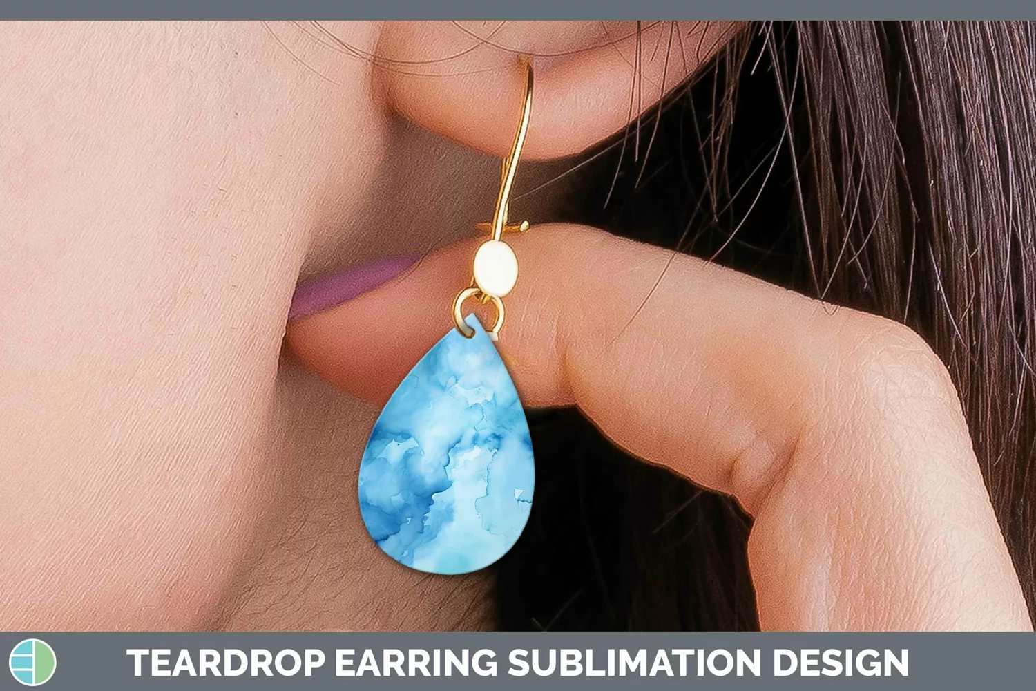 GorgeousWatercolor Teardrop Earrings design.