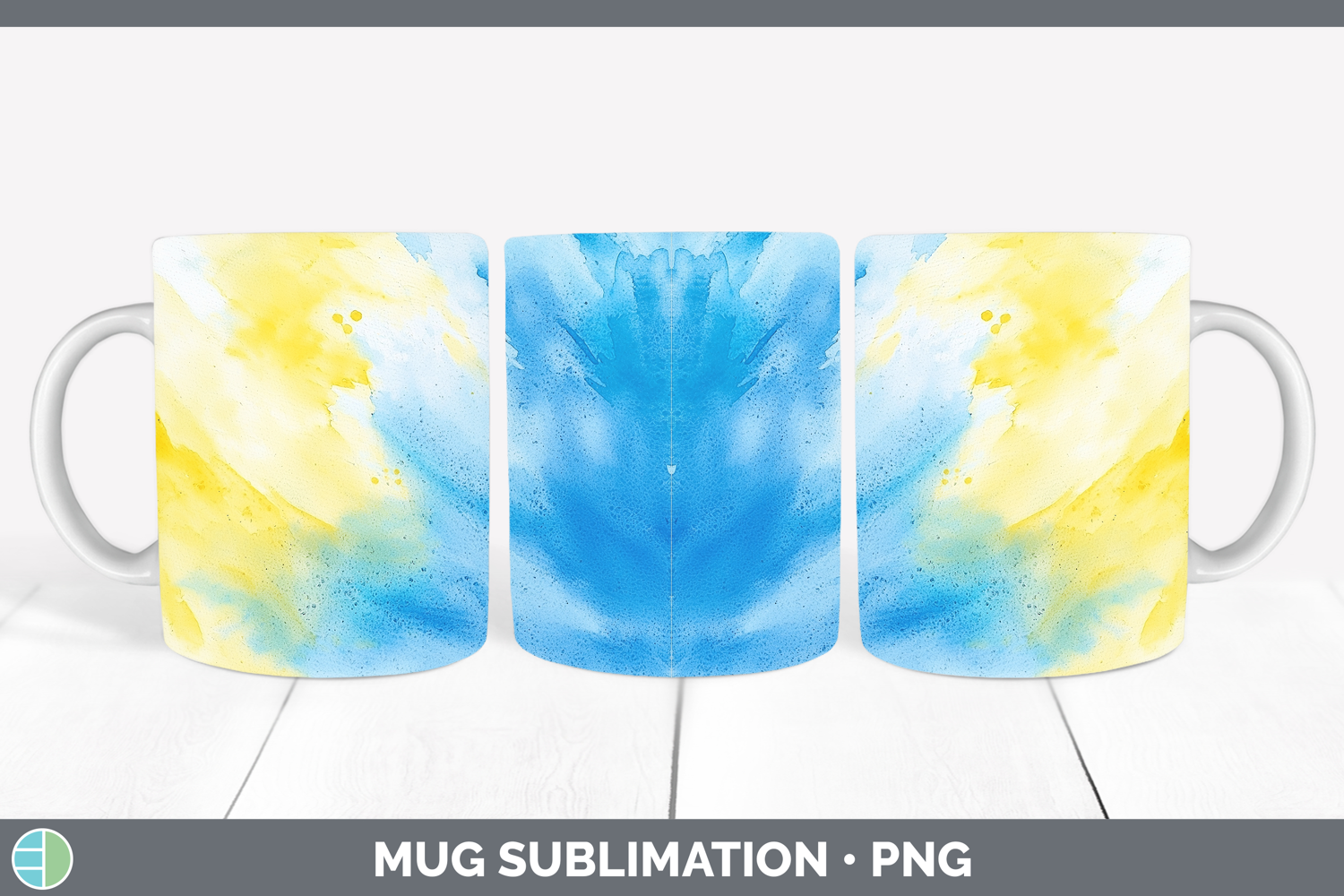 GorgeousWatercolor Mug Wrap design.