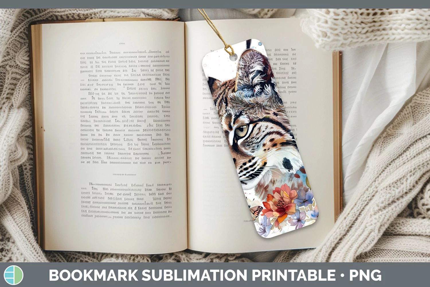 GorgeousWatercolor Bookmark design.